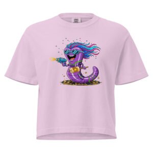 T-shirt boxy épais femme - WooW.05 - Purple Star