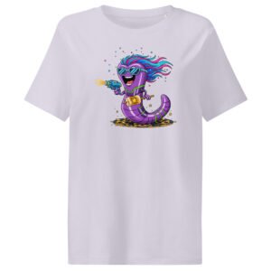 T-shirt col côtelé écologique femme - WooW.05 - Purple Star